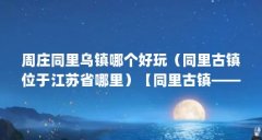 周庄同里乌镇哪个好玩(同里古镇位于江苏省哪里)【同里古镇——中国水乡文