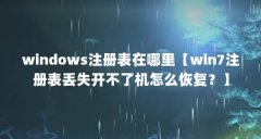 windows注册表在哪里【win7注册表丢失开不了机怎么恢复?】