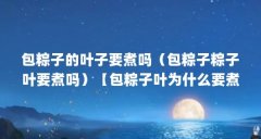 包粽子的叶子要煮吗(包粽子粽子叶要煮吗)【包粽子叶为什么要煮粽子叶要煮