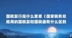 国税发行是什么意思（国家税务总局用的国税发和国税函有什么区别?）【国家