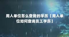 用人单位怎么查我的学历【用人单位如何查询员工学历】