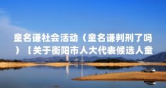 童名谦社会活动（童名谦判刑了吗）【关于衡阳市人大代表候选人童名谦的解答