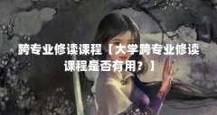 跨专业修读课程【大学跨专业修读课程是否有用？】