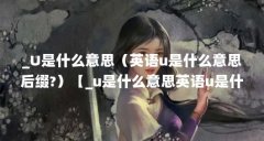_U是什么意思（英语u是什么意思后缀?）【_u是什么意思英语u是什么意思后缀】