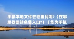 手机本地文件在哪里找呢?（在哪里找网站免费入口