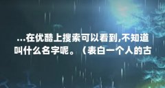 ...在优酷上搜索可以看到,不知道叫什么名字呢。(表白一个人的古典诗句)【