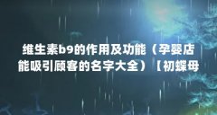 维生素b9的作用及功能(孕婴店能吸引顾客的名字大全)【初蝶母婴店起名方法