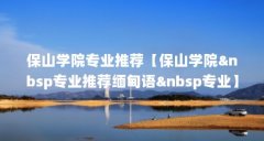 保山学院专业推荐【保山学院&nbsp专业推荐缅甸语&nbsp专业】