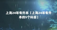 上海24年专升本【上海24年专升本的5个科目】