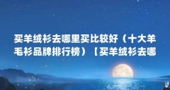 买羊绒衫去哪里买比较好（十大羊毛衫品牌排行榜）【买羊绒衫去哪里买比较好