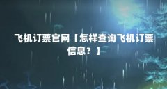 飞机订票官网【怎样查询飞机订票信息？】