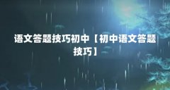 语文答题技巧初中【初中语文答题技巧】