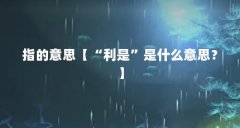 指的意思【“利是”是什么意思？】