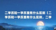 二学历和一学历里有什么区别【二学历和一学历里有什么区别，二学历和一学历