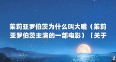 茱莉亚罗伯茨为什么叫大嘴(茱莉亚罗伯茨主演的一部电影)【关于茱莉娅·罗