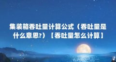 集装箱吞吐量计算公式(吞吐量是什么意思?)【吞吐量怎么计算】