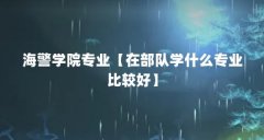 海警学院专业【在部队学什么专业比较好】