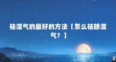祛湿气的最好的方法【怎么祛除湿气?】