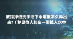 戒指掉进洗手池下水道里怎么弄出来?（梦见他人和车一同掉入水中）【女人梦