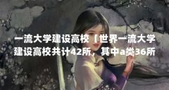 一流大学建设高校【世界一流大学建设高校共计42所,其中a类36所,且看a类36所