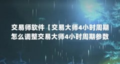 交易师软件【交易大师4小时周期怎么调整交易大师4小时周期参数】