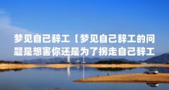 梦见自己辞工【梦见自己辞工的问题是想害你还是为了拐走自己辞工】