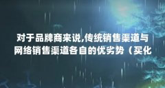 对于品牌商来说,传统销售渠道与网络销售渠道各自的优劣势（买化妆品在哪里