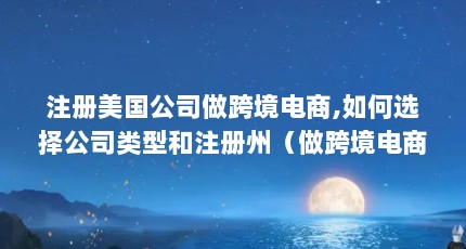 注册美国公司做跨境电商,如何选择公司类型和注册州（做跨境电商用什么平台比较好?）【做跨境电商用什么平台比较好？】