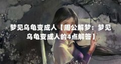 梦见乌龟变成人【周公解梦：梦见乌龟变成人的4点解答】