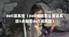 dell装系统【dell电脑怎么重装系统5点解答dell装系统】