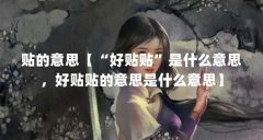 贴的意思【“好贴贴”是什么意思,好贴贴的意思是什么意思】