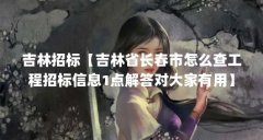 吉林招标【吉林省长春市怎么查工程招标信息1点解答对大家有用】