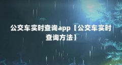 公交车实时查询app【公交车实时查询方法】