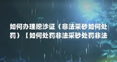 如何办理挖沙证（非法采砂如何处罚）【如何处罚非法采砂处罚非法采砂处罚非