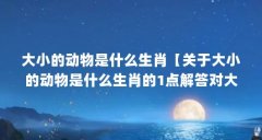 大小的动物是什么生肖【关于大小的动物是什么生肖的1点解答对大家有用】