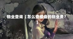物业查询【怎么查楼盘的物业费？】