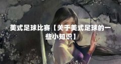美式足球比赛【关于美式足球的一些小知识】