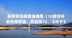 好听的伤感歌曲推荐【10首好听的伤感歌曲，薛凯琪13、《叶子》《叶子》】