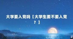 大学要入党吗【大学生要不要入党？】