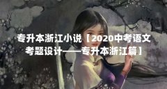 专升本浙江小说【2020中考语文考题设计——专升本浙江篇】