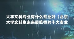 大学文科专业有什么专业好【北京大学文科生未来最吃香的十大专业】