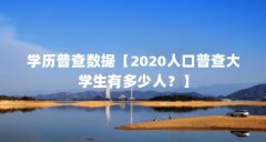 学历普查数据【2020人口普查大学生有多少人？】
