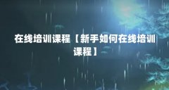 在线培训课程【新手如何在线培训课程】