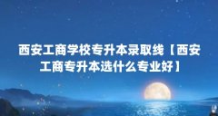 西安工商学校专升本录取线【西安工商专升本选什么专业好】