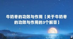 牛奶枣的功效与作用【关于牛奶枣的功效与作用的3个解答】