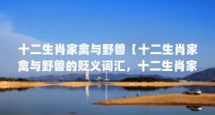 十二生肖家禽与野兽【十二生肖家禽与野兽的贬义词汇，十二生肖家禽与野兽的