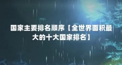 国家主要排名顺序【全世界面积最大的十大国家排名】