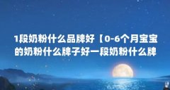 1段奶粉什么品牌好【0-6个月宝宝的奶粉什么牌子好一段奶粉什么牌子好】