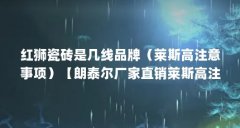红狮瓷砖是几线品牌（莱斯高注意事项）【朗泰尔厂