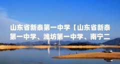 山东省新泰第一中学【山东省新泰第一中学、潍坊第一中学、南宁二中、毛坦厂